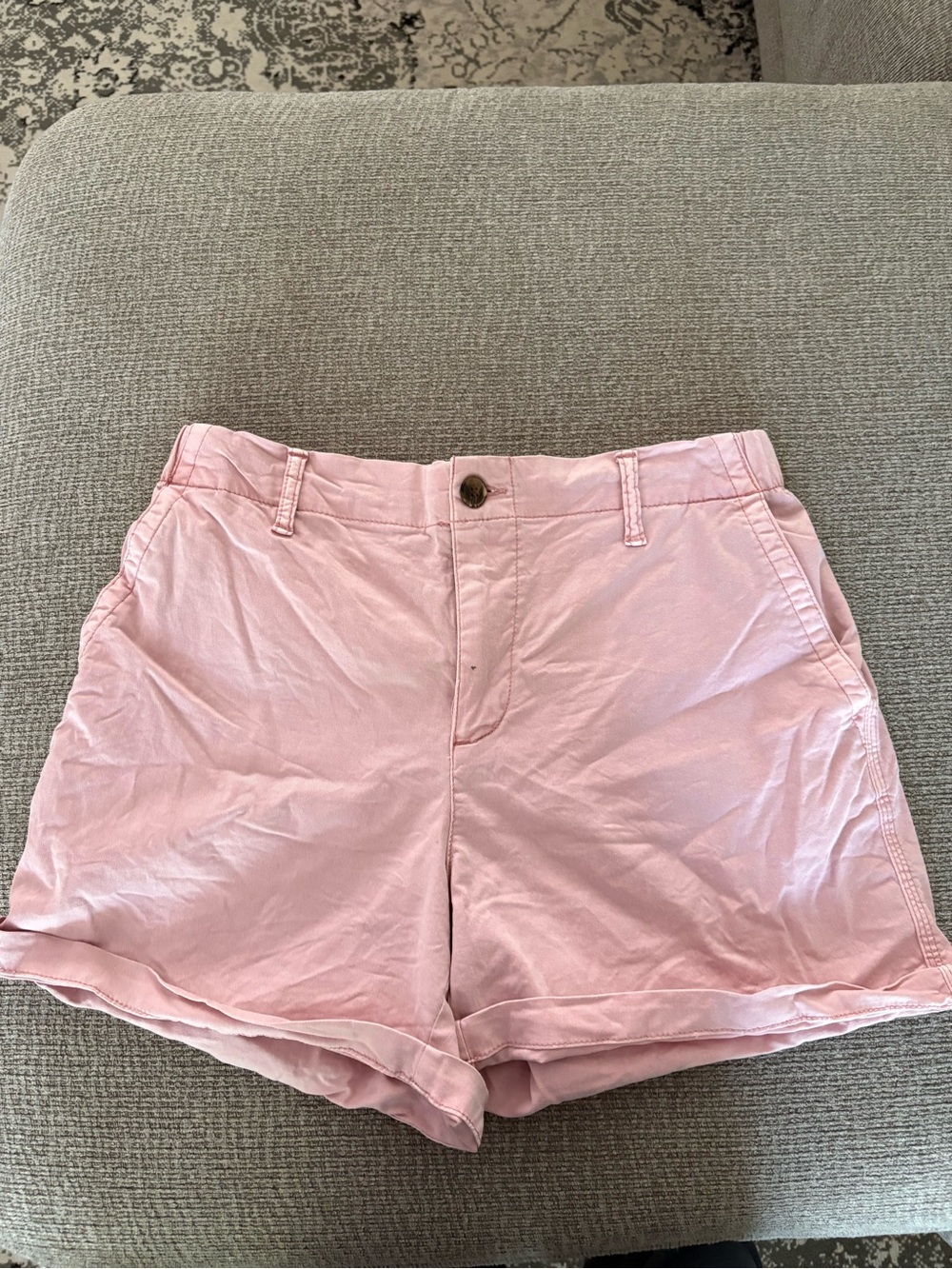 Old Navy Light Pink Cotton High-Rise Shorts